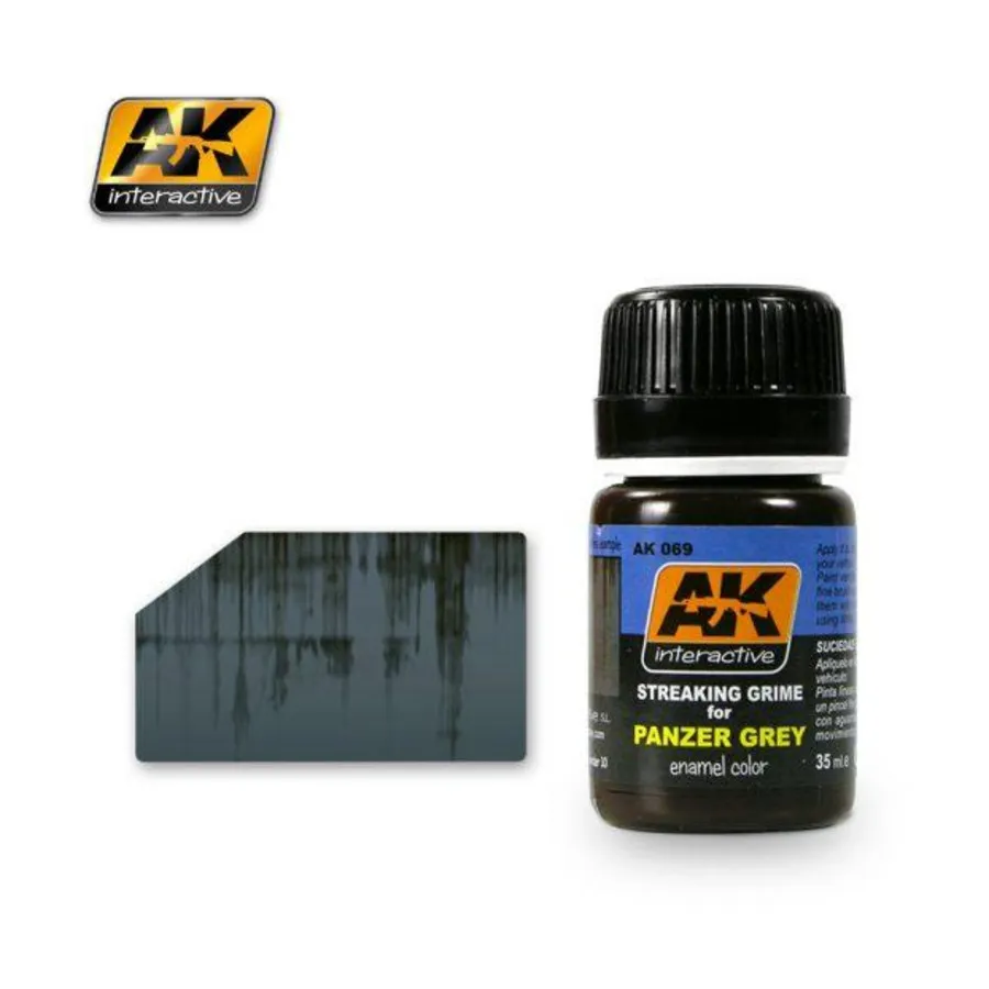 

Полосы грязи для Panzer Grey, Weathering (AK-Interactive)