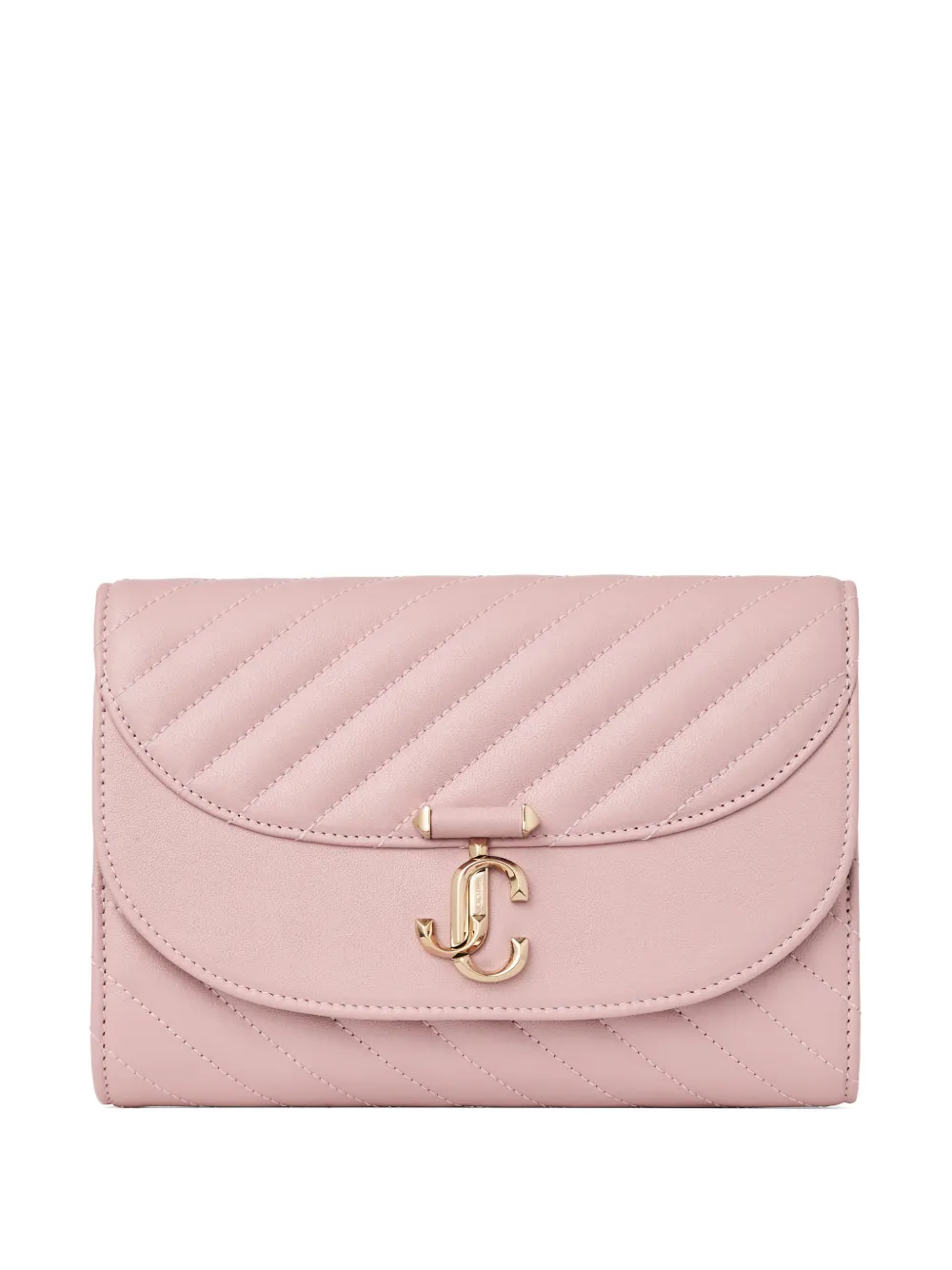 

Стеганый клатч Curve на цепочке Jimmy Choo, розовый