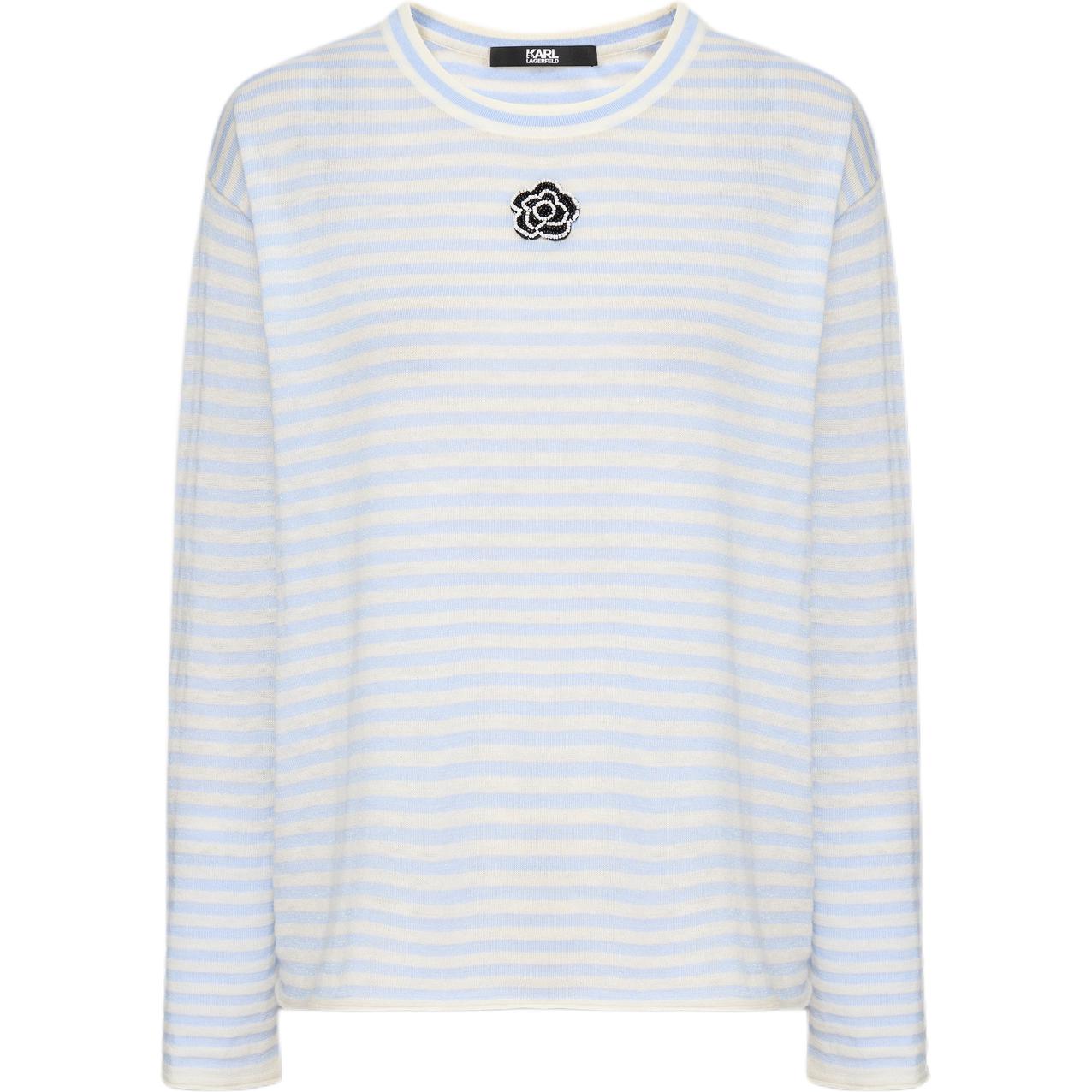 

Женская футболка KARL LAGERFELD SS26 с приспущенными плечами Karl Lagerfeld / Karl Lagerfeld Jeans, синий