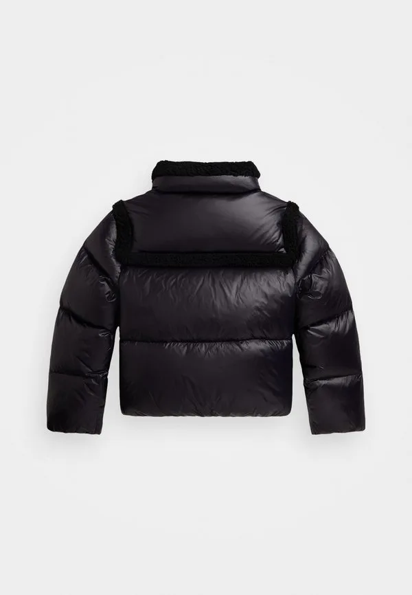Пуховая куртка свободного кроя с отделкой из плюшевого флиса Polo Ralph Lauren, Black — фото 2