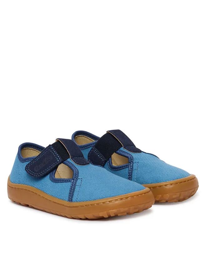 Froddo Т-образные домашние тапочки Barefoot Canvas G1700439-1 S, синие — фото 2