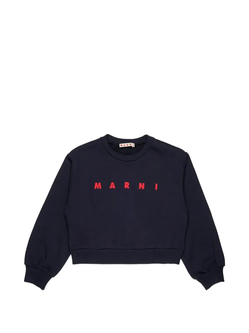 Укороченный свитер с логотипом Marni Kids, синий