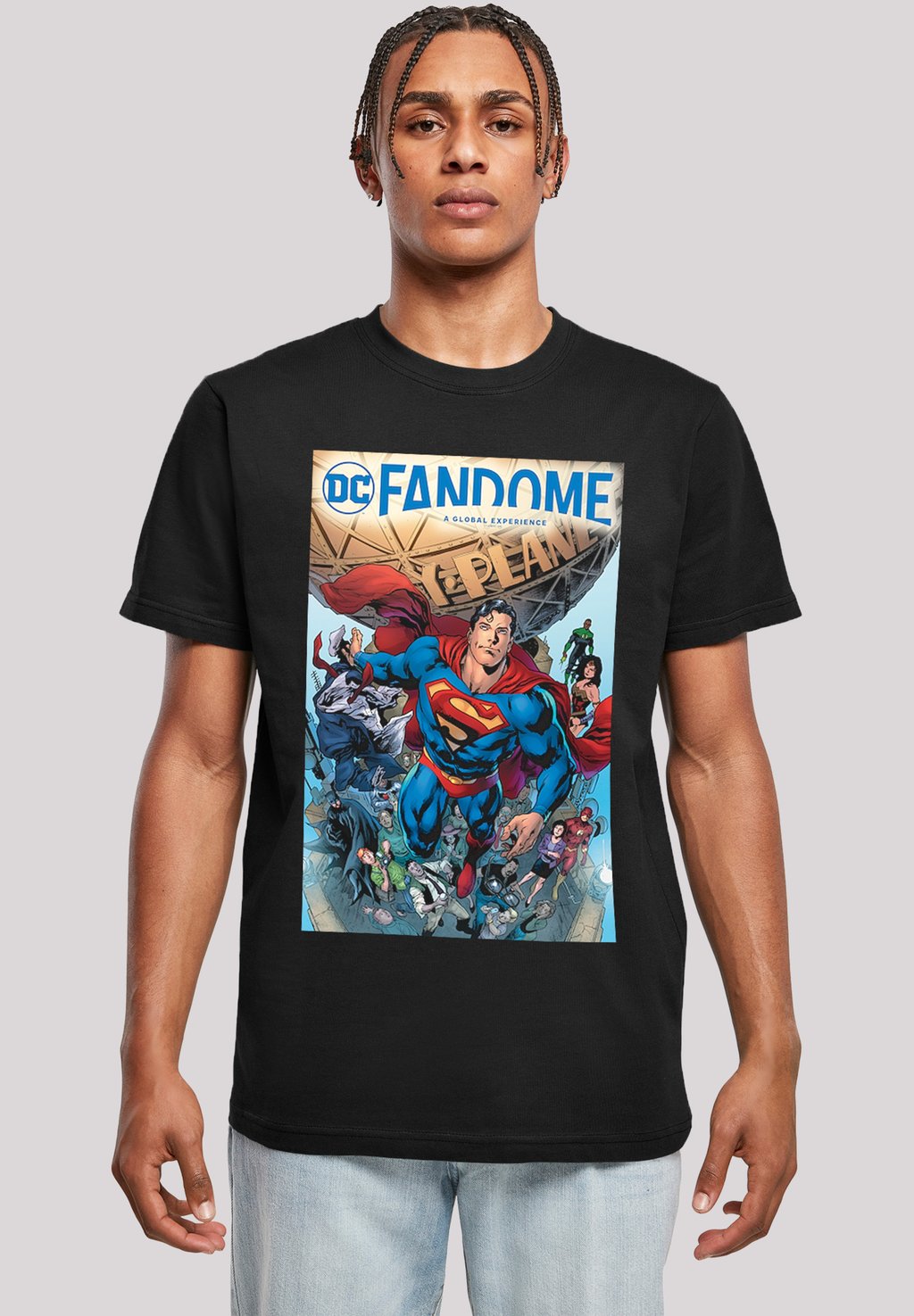 

Футболка с принтом DC COMICS FANDOME SUPERMAN SUPERHELD COLLAGE F4NT4STIC, черный