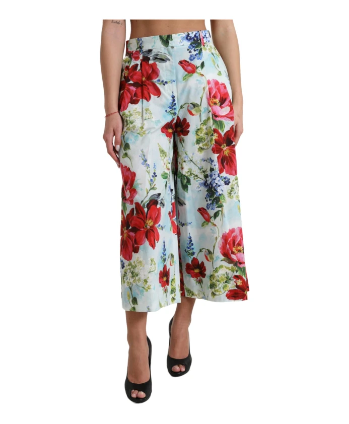

Широкие брюки-кюлоты с цветочным узором Dolce & Gabbana, мультиколор