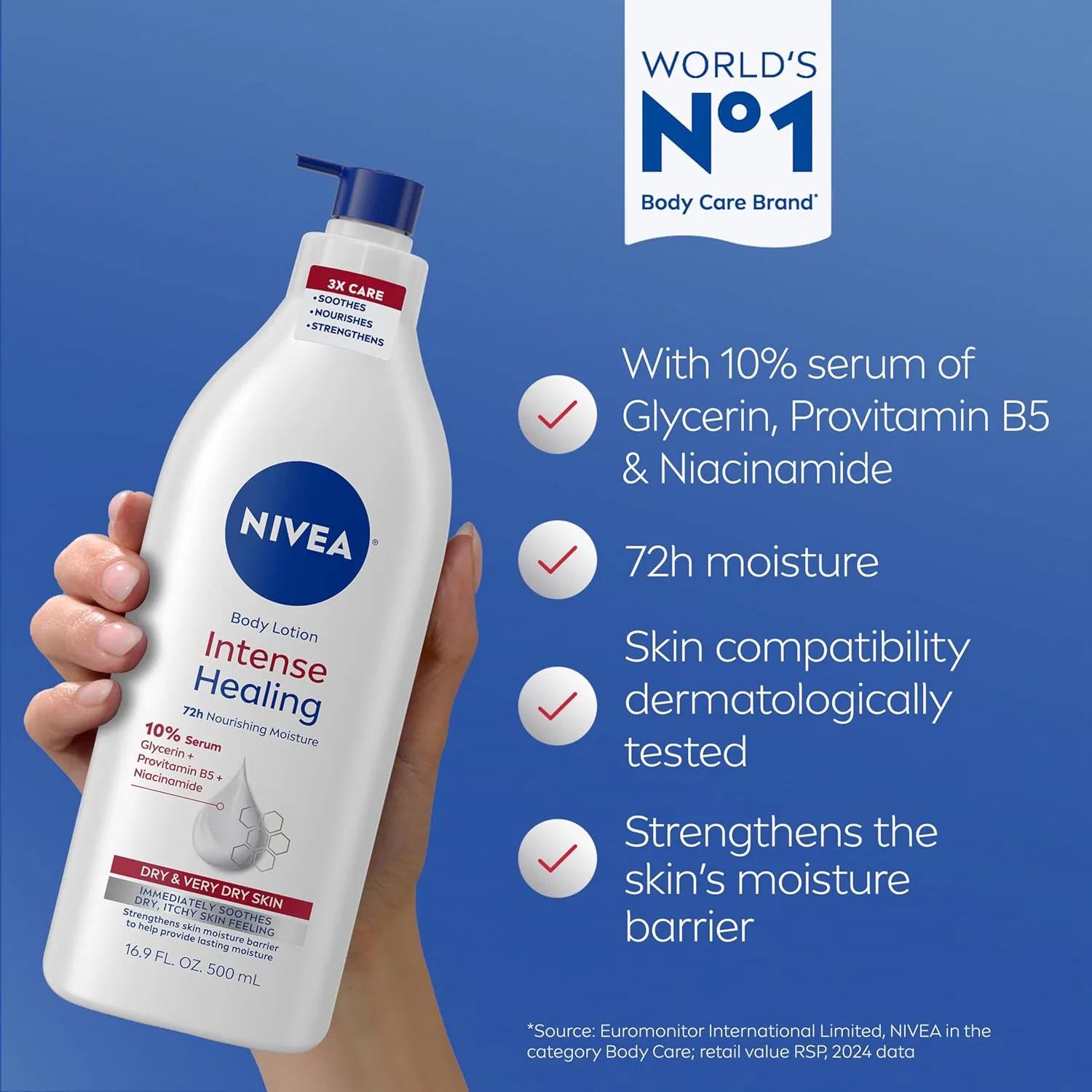 Лосьон для тела увлажняющий NIVEA Extended Moisture, 500 мл — фото 3
