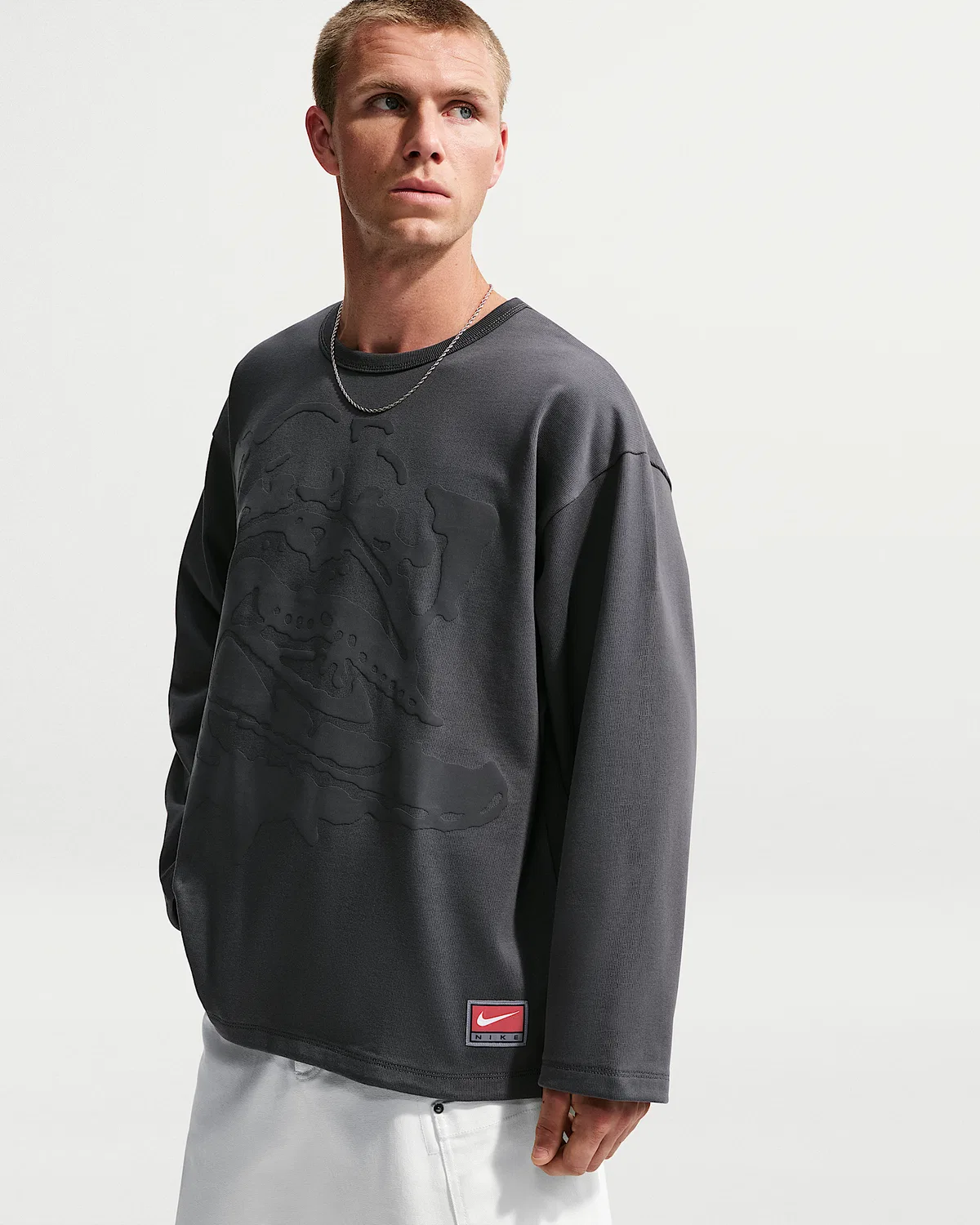 Мужская футболка Nike Life средней плотности, Anthracite/Black — фото 3
