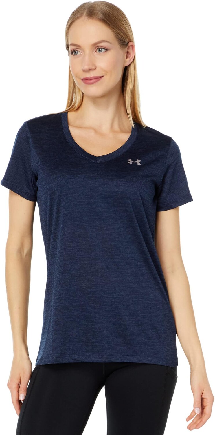 

UA Tech с V-образным вырезом Under Armour, цвет Midnight Navy/Cadet/Metallic Silver