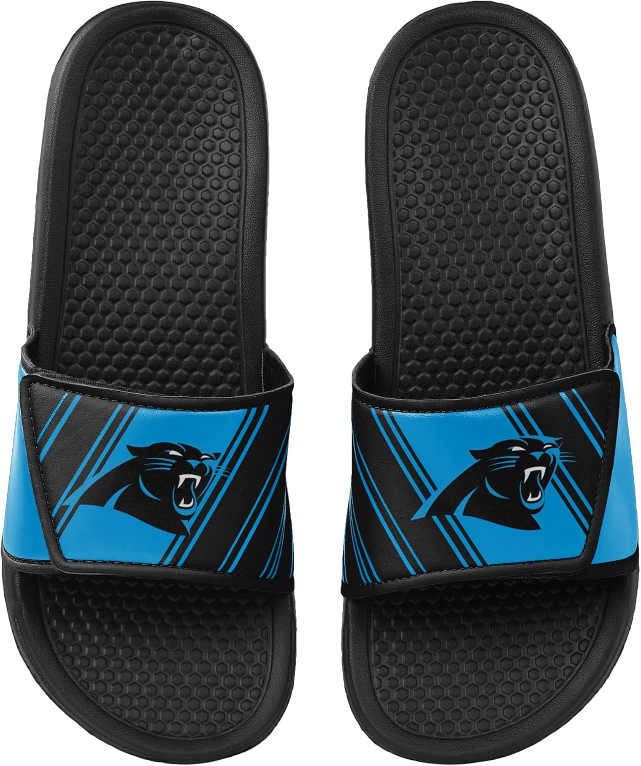 Сандалии слайдеры FOCO с логотипом команды NFL для мужчин, 9-10 Legacy Carolina Panthers — фото 2