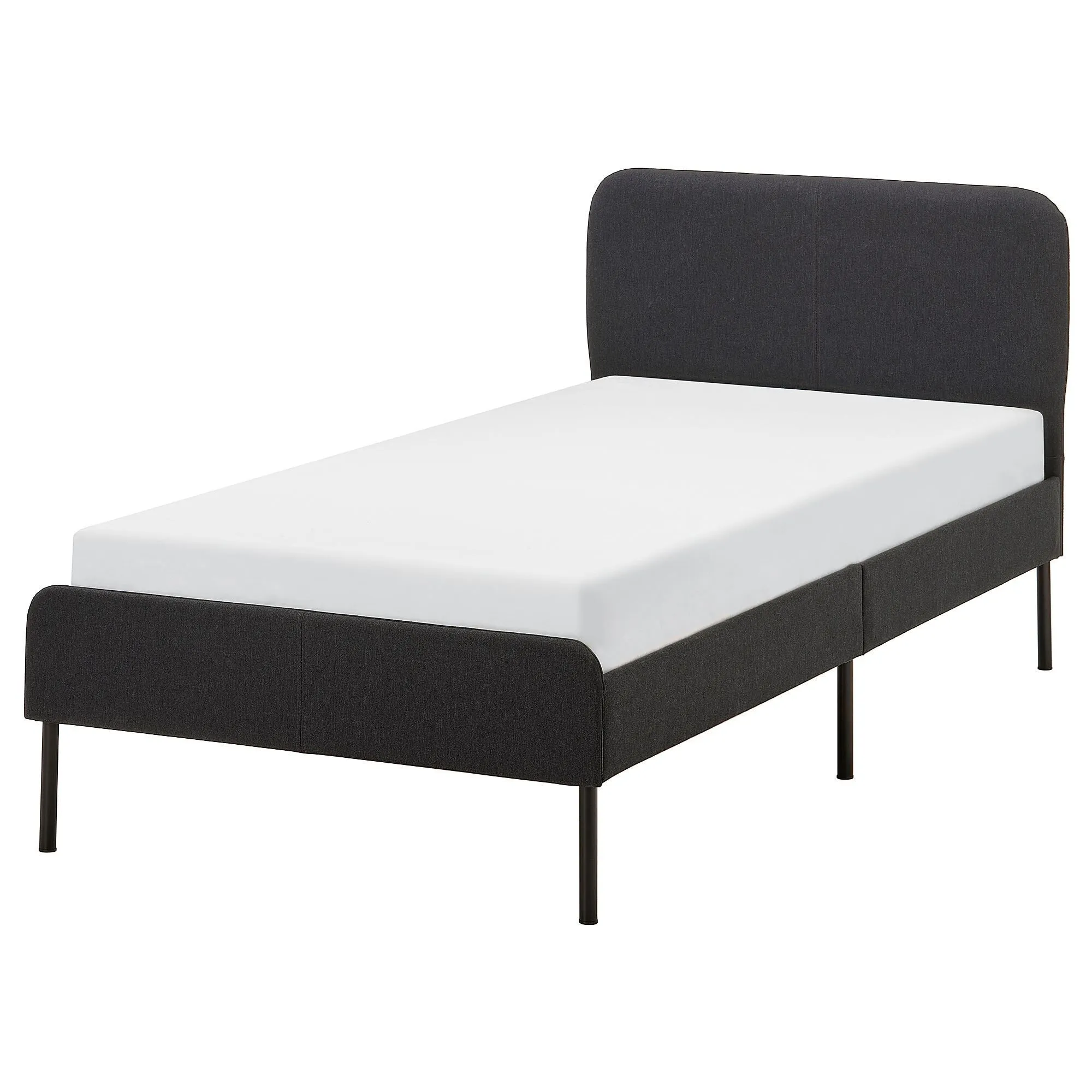 

Односпальная кровать, виссле темно-серый, 90x200 см, SLATTUM IKEA