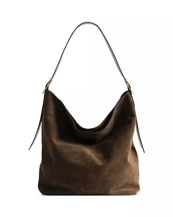 

Сумка-Хобо Jane XL из замши Zadig & Voltaire, коричневый