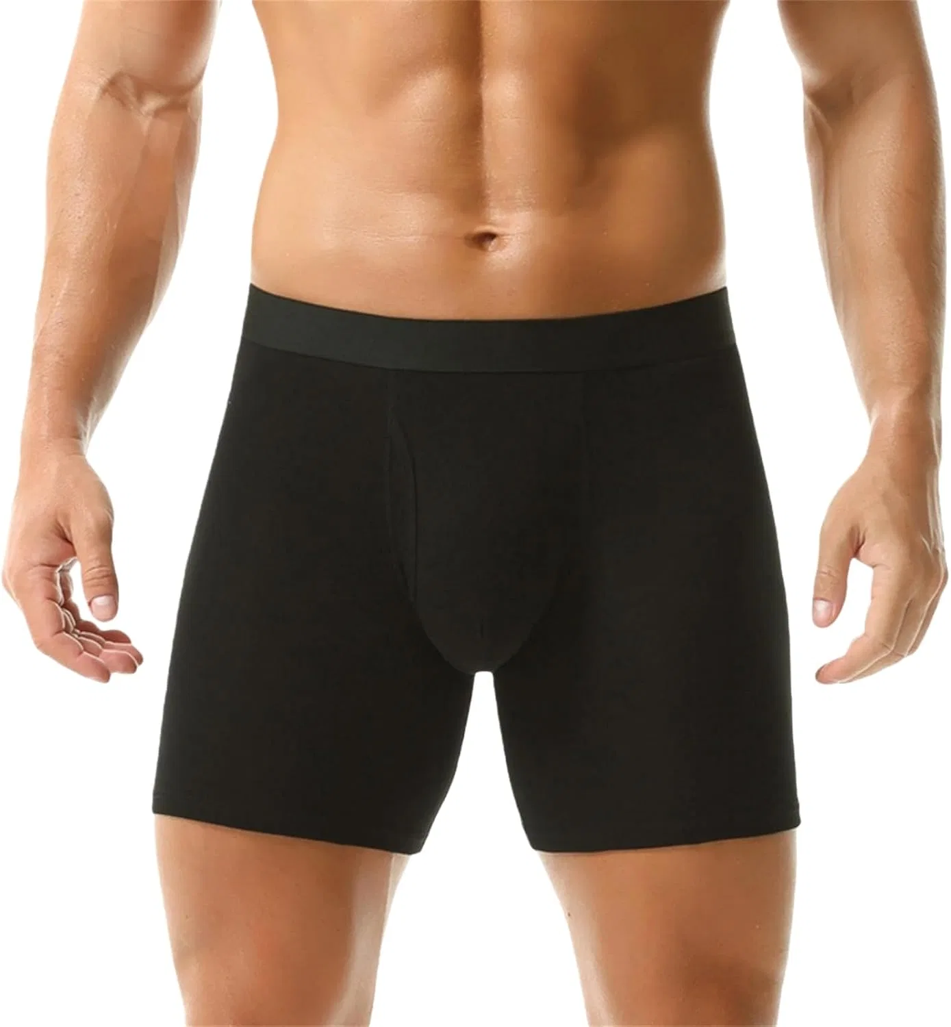 Подштанники боксеры мягкие хлопковые, Black