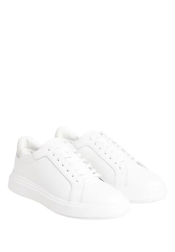 Низкие кроссовки на шнуровке из плетеной ткани 0k4 var low sneakers Calvin Klein, White Dim — фото 2