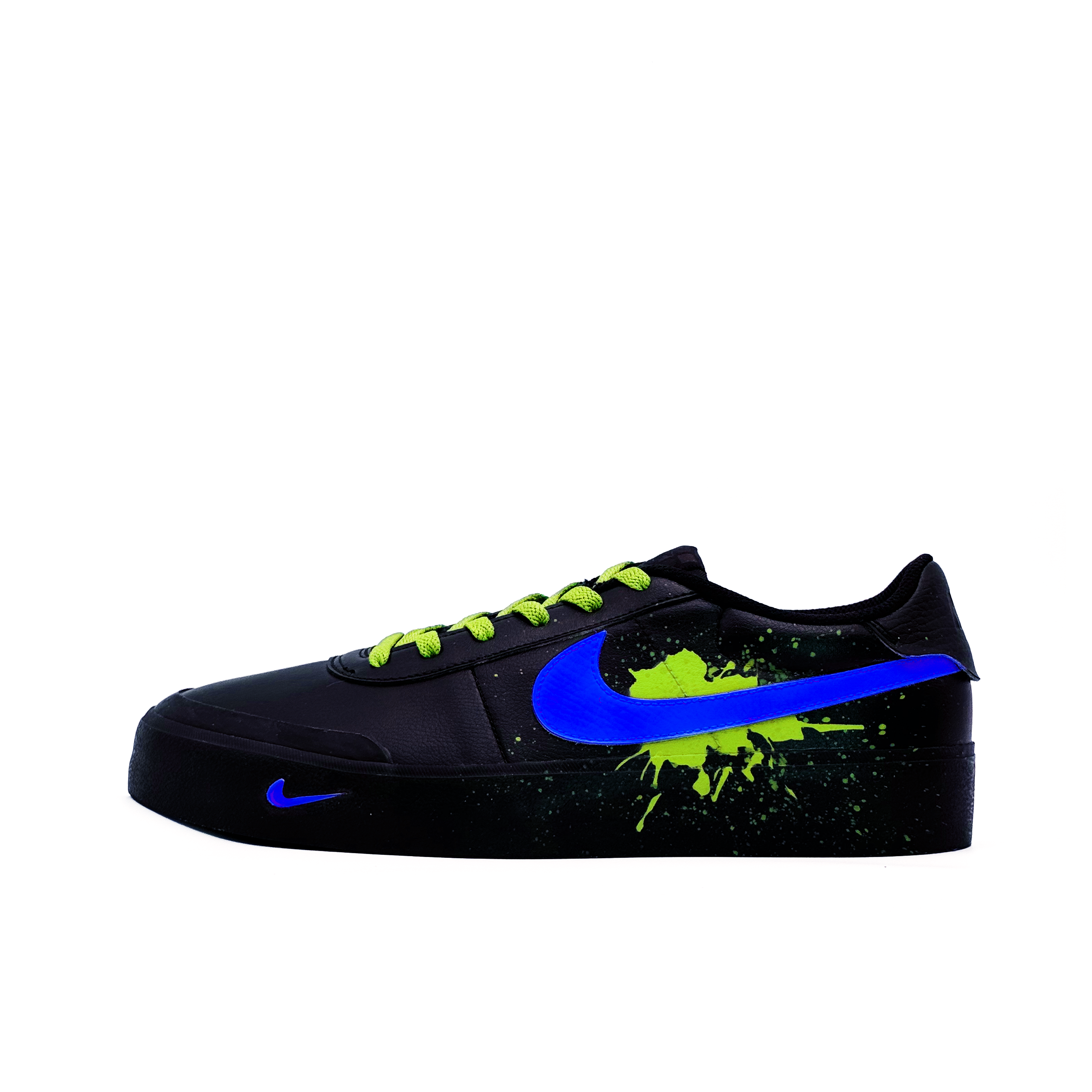 

Nike Кроссовки Court Shot Frost Blue Green Inkstone, износостойкие, низкие, для скейтбординга, мужские, черно-синие