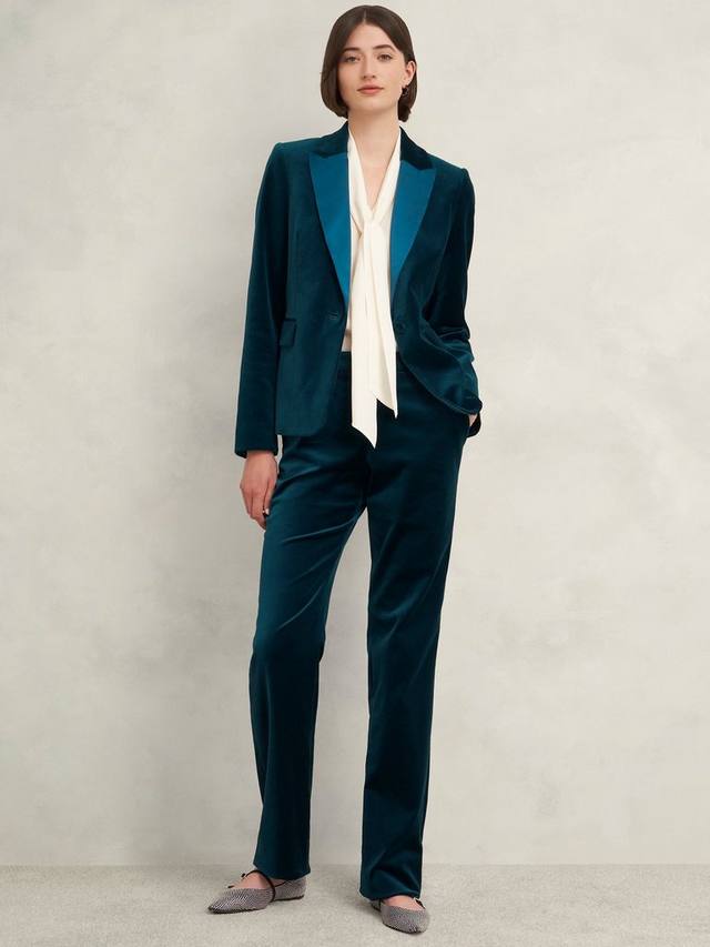 

Лунные бархатные брюки Hobbs, цвет Riverside Blue