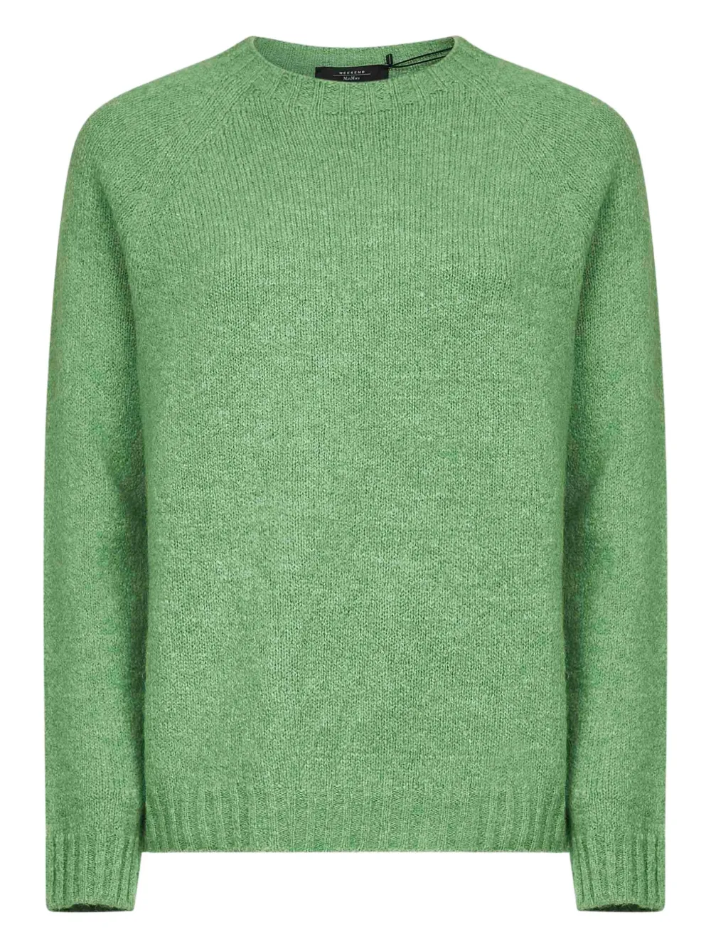 

Свитер в рубчик с рукавами реглан Weekend Max Mara, зеленый