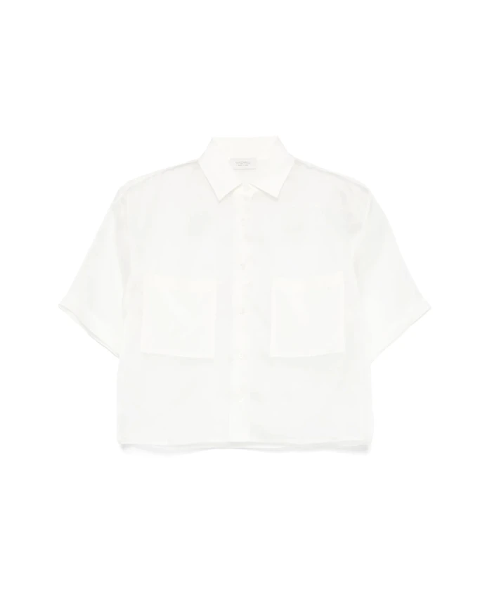 

Белая рубашка с короткими рукавами и пуговицами. Mazzarelli, белый