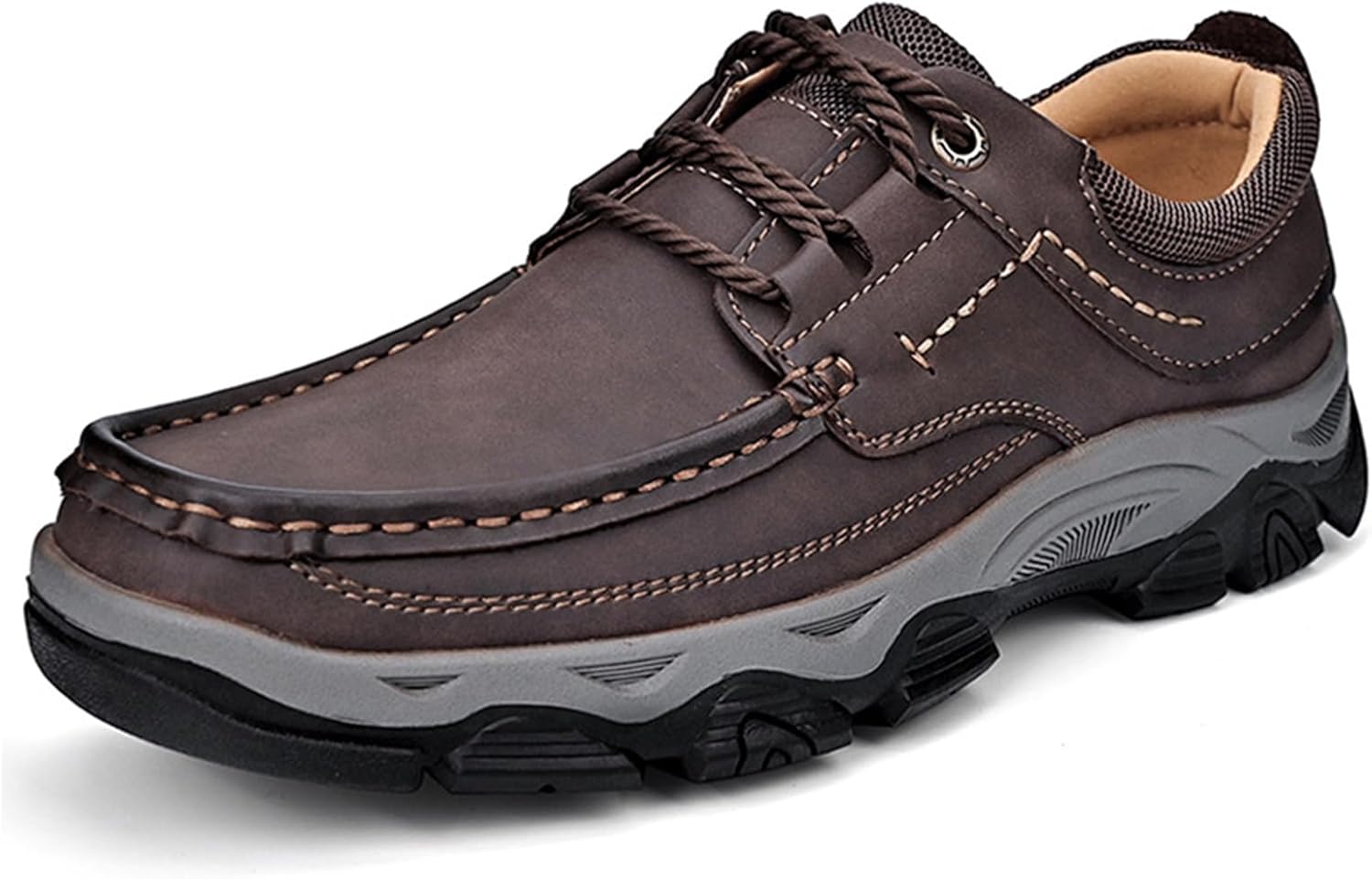 

Мужские лоферы повседневные слипоны мягкие лоферы для мужчин, легкие, дышащие, противоскользящие кроссовки для ходьбы, удобная обувь и походов Generic, темно-коричневый