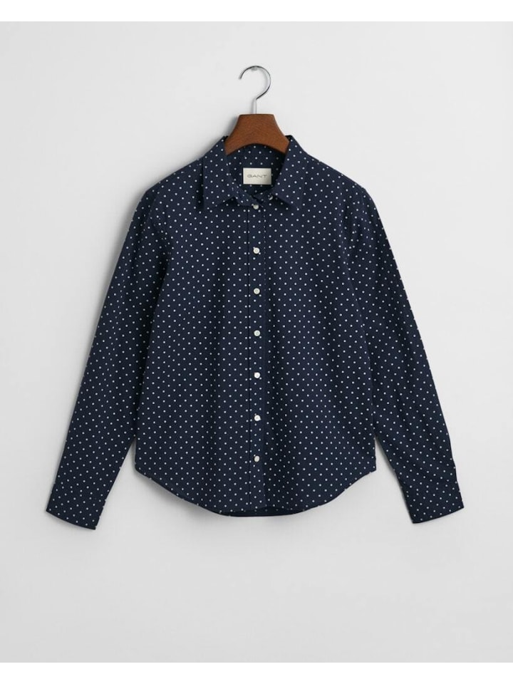 

Блуза Gant Langarmbluse, цвет evening blue