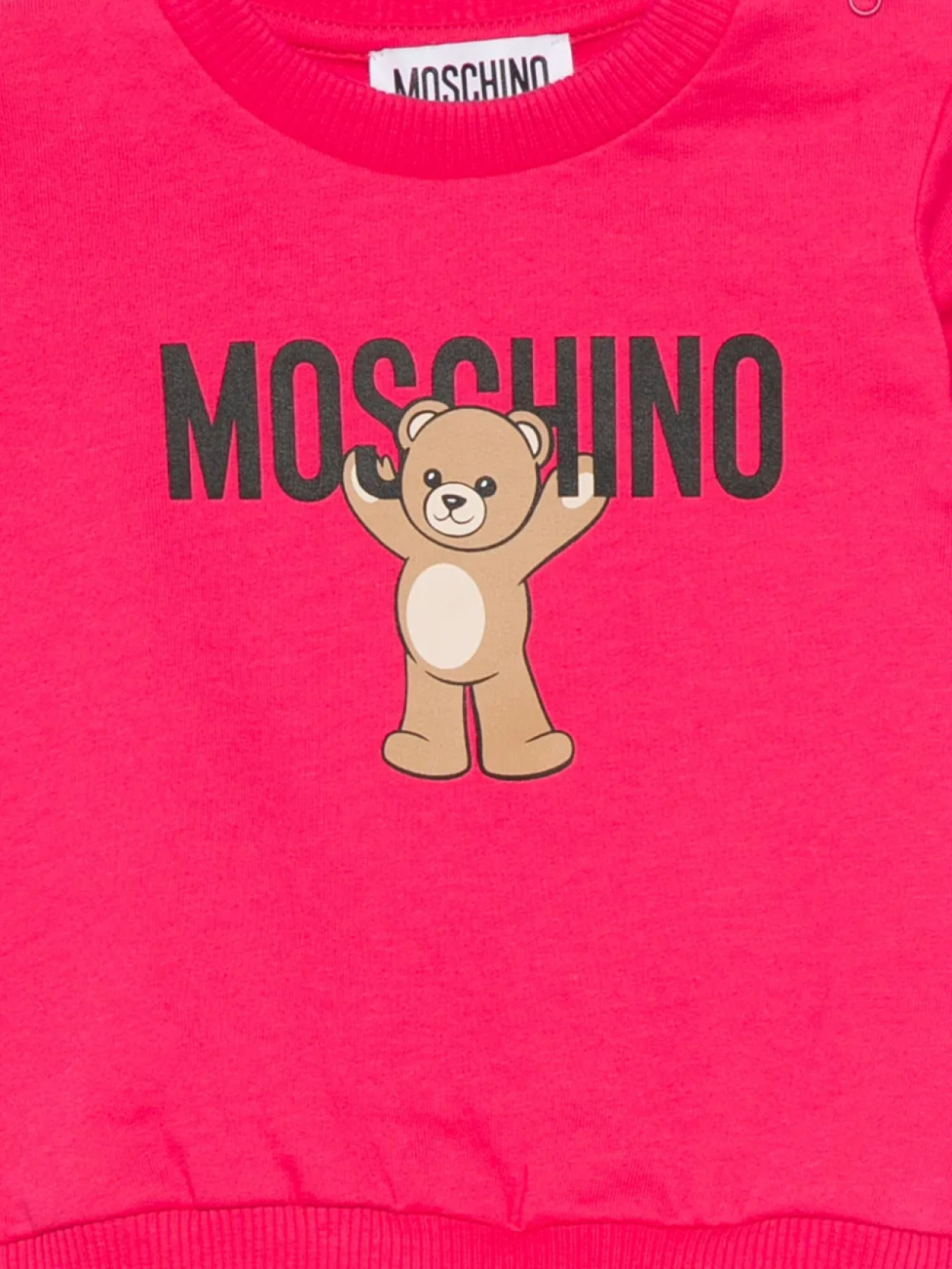 Толстовка Moschino Kids с принтом Teddy Bear, розовый — фото 3