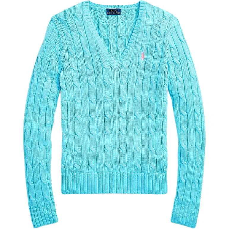 Свитер с косами Polo Ralph Lauren Sky Blue