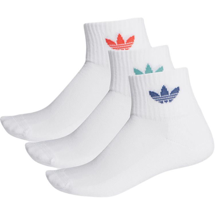 

Носки унисекс, 3 пары Adidas Originals, 3 Pack (White Blue+White Red+White Green)