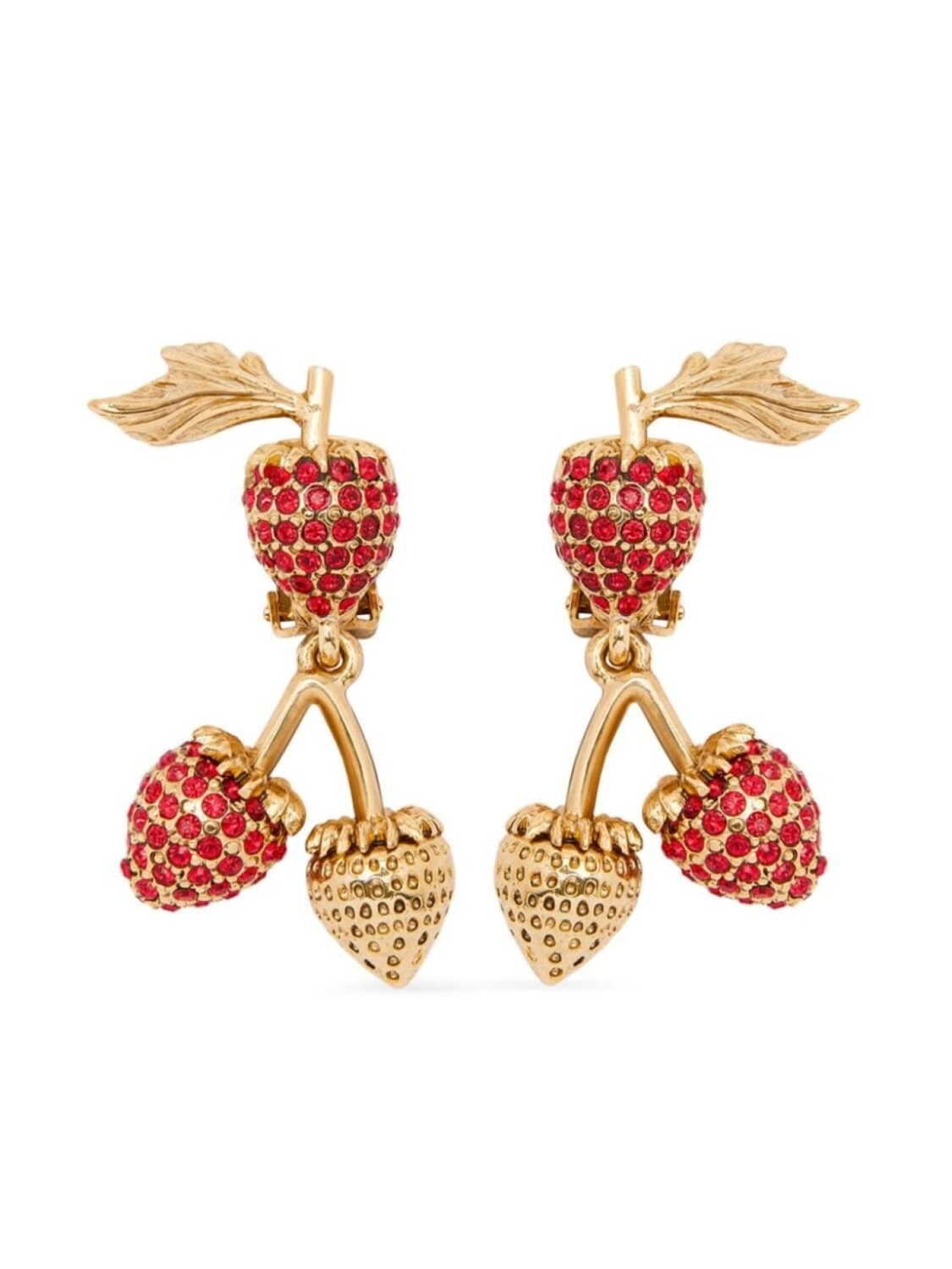 

Серьги-клипсы с подвесками Oscar de la Renta, золотой