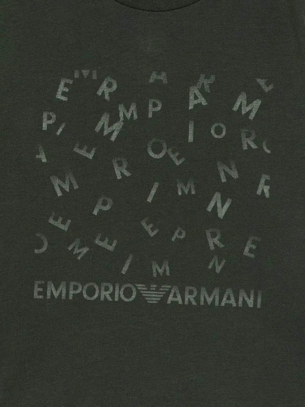 Футболка с круглым вырезом Emporio Armani Kids, зеленый — фото 2