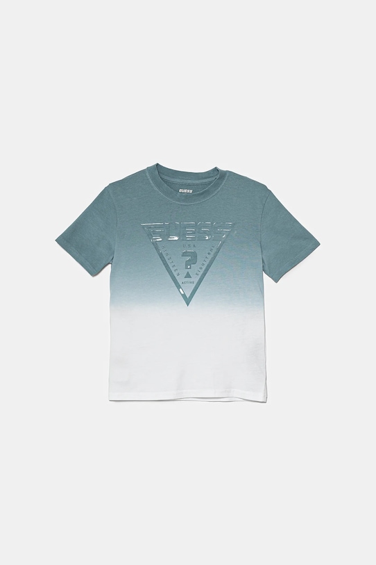 

Детская хлопковая футболка Guess, синий