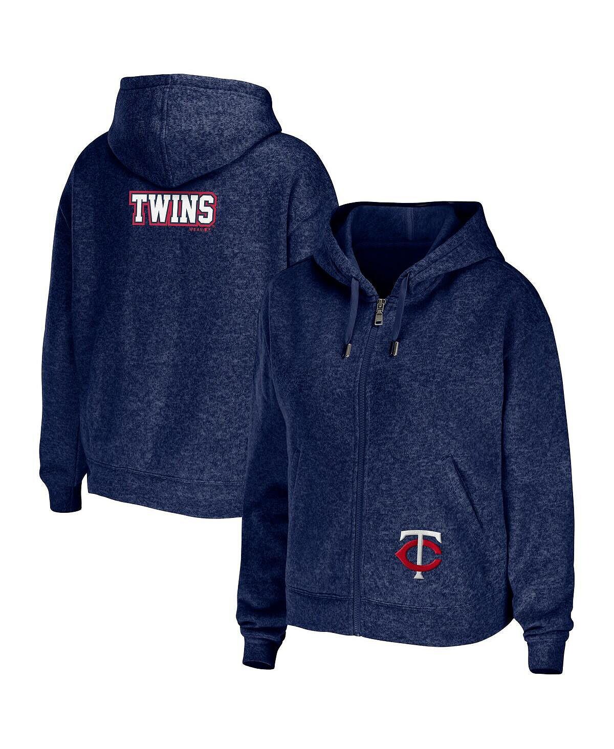 

Женская темно-синяя толстовка с молнией во всю длину Minnesota Twins WEAR by Erin Andrews, темно-синий