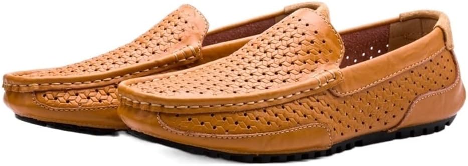 

Мужские лоферы JIADELI, мокасины, дышащие, легкие, простые, из кожи, гибкие, с противоскользящей подошвой, повседневные и для вечеринок, без застежки (Цвет: хаки)