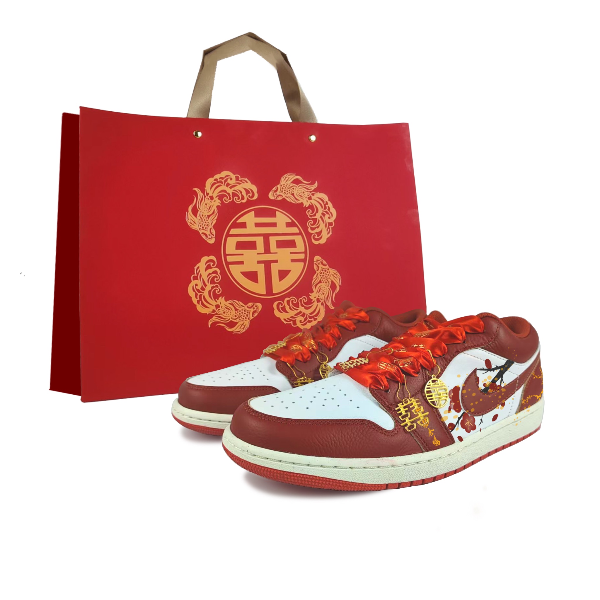 

Jordan Air 1 износостойкие низкие винтажные баскетбольные кроссовки мужские red white