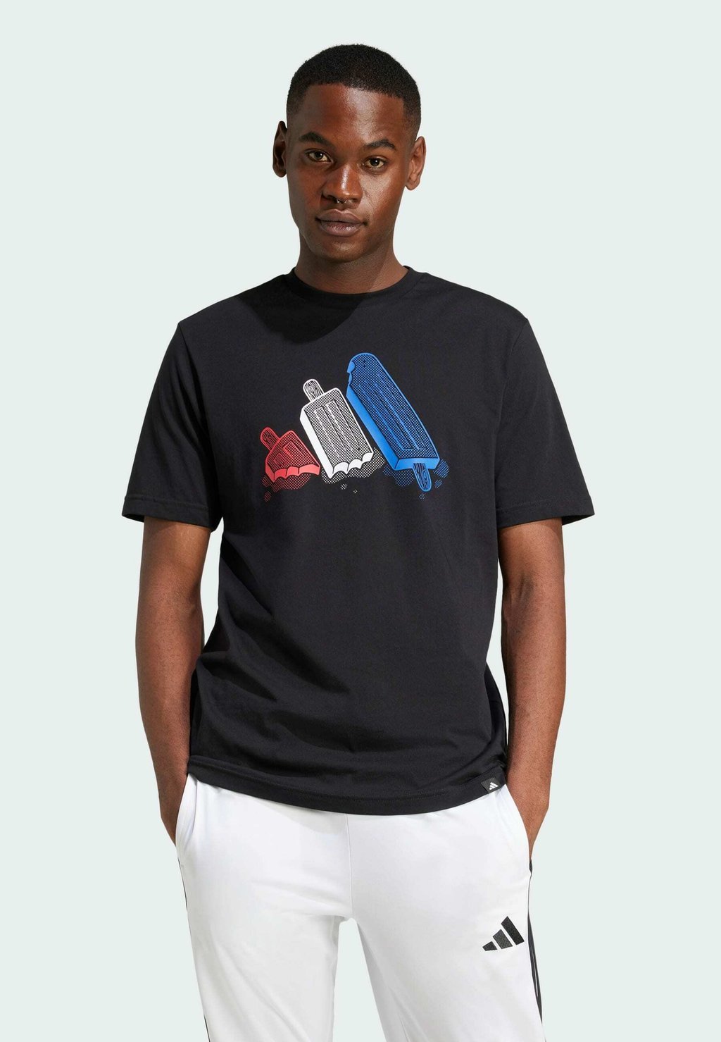 

Футболка с принтом LOUNGE ICE GRAPHIC TEE adidas Sportswear, черный