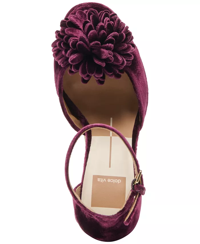 Женские босоножки Perel Flower из двух частей на платформе и высоком каблуке Dolce Vita, красный — фото 4