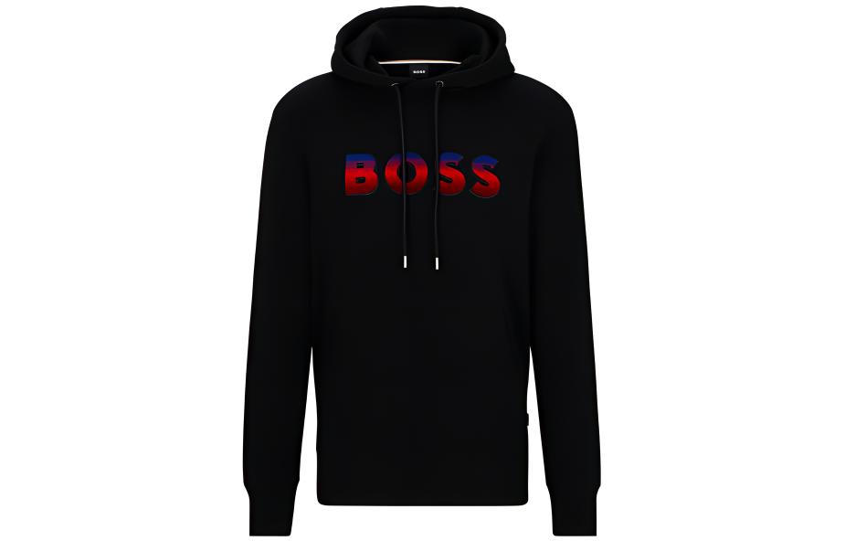 

Худи с градиентным эффектом и принтом логотипа HUGO BOSS, черный
