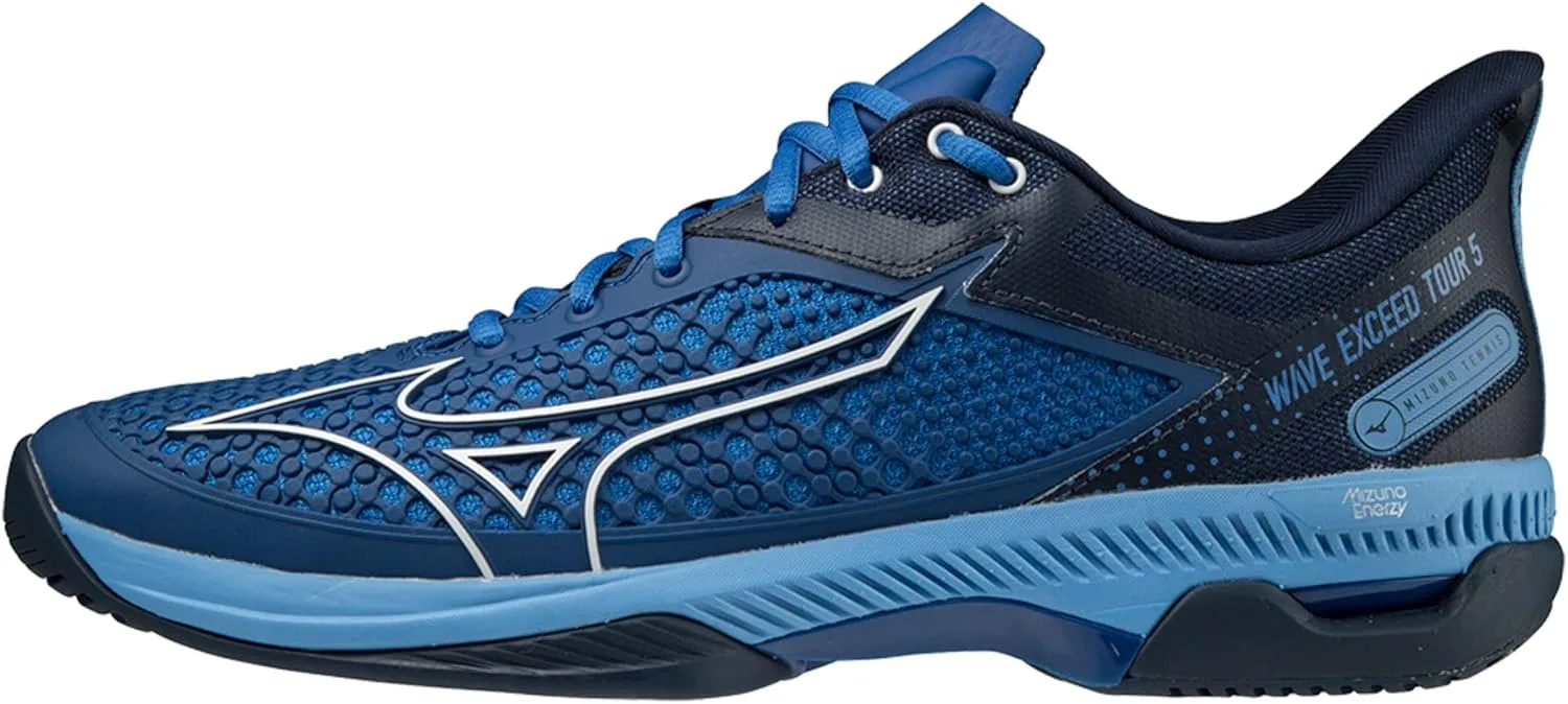 Мужские теннисные кроссовки Mizuno Wave Exceed Tour 5 Ac, белый/синий