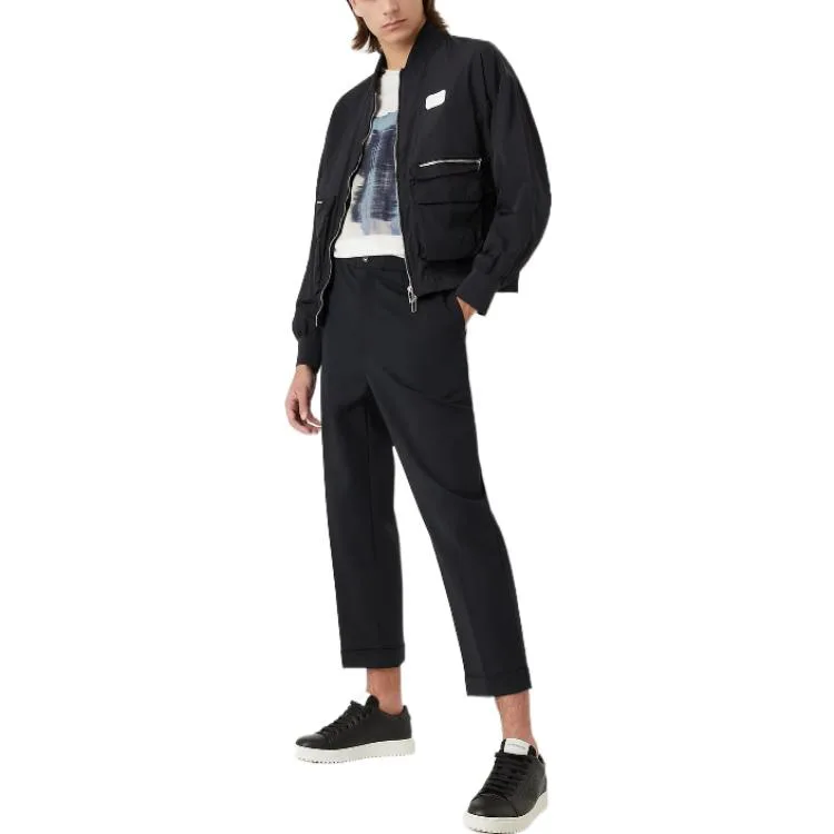 EMPORIO ARMANI Футболка мужская белая с круглым вырезом умеренного прямого кроя — фото 3