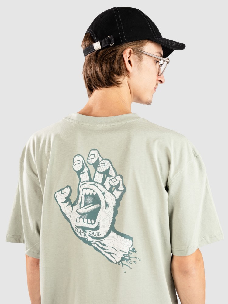

Футболка Santa Cruz Topo Hand T-Shirt, moon rock