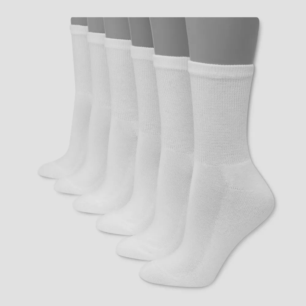 

Носки женские Hanes Premium, 6 пар, мягкие, для круглой посадки
