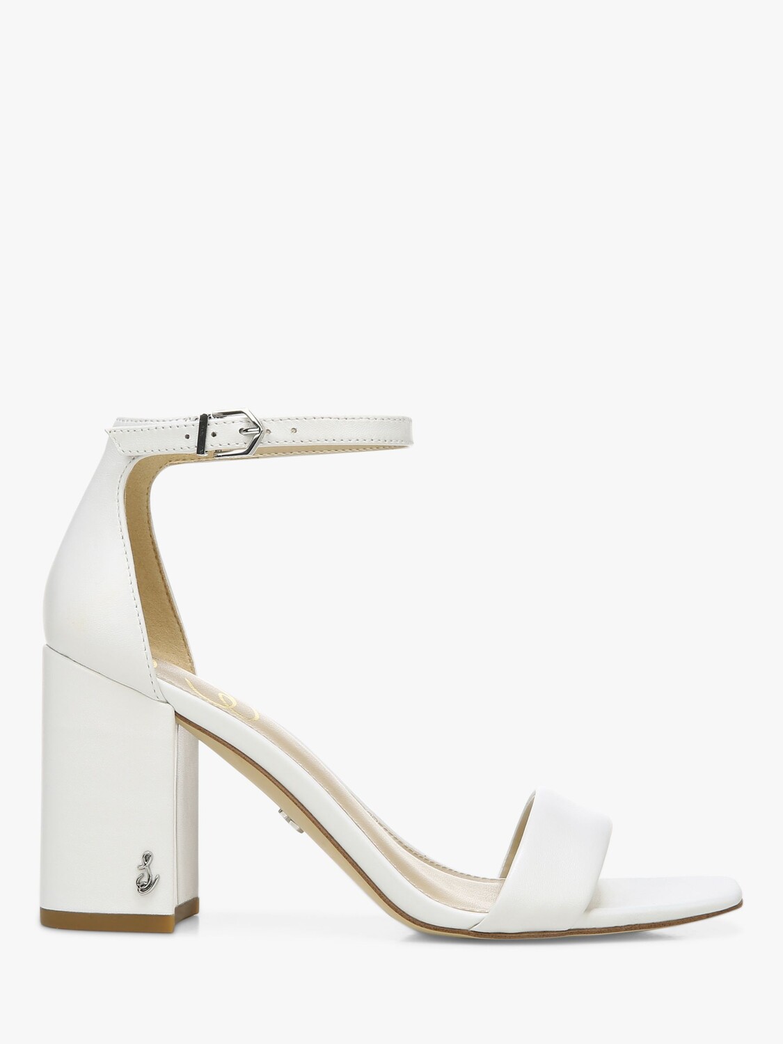 

Кожаные босоножки Sam Edelman Daniella на блочном каблуке, белые