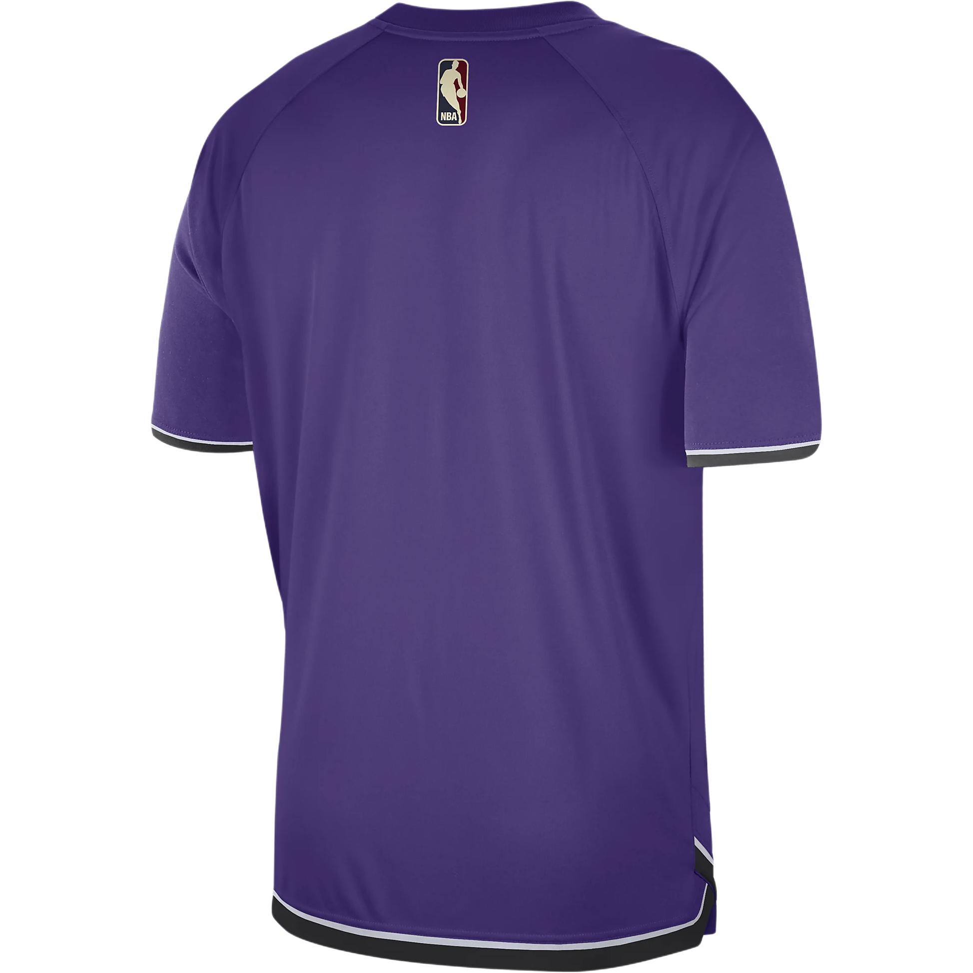 Сакраменто Кингз Hardwood Classics Мужская майка для разминки Dri FIT NBA с короткими рукавами Nike, фиолетовая — фото 3