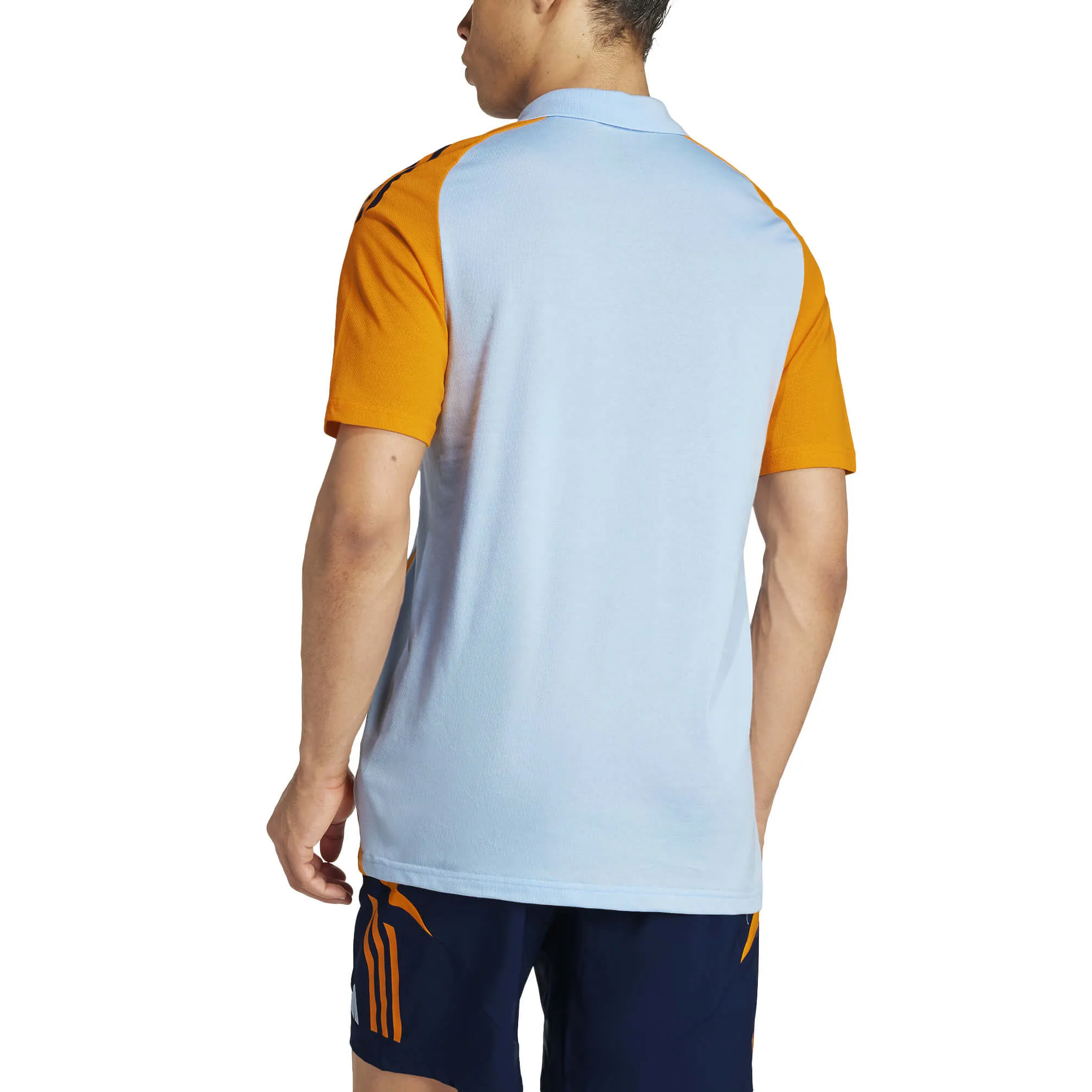 Футболка Real Madrid мужская Adidas, синий/оранжевый — фото 4