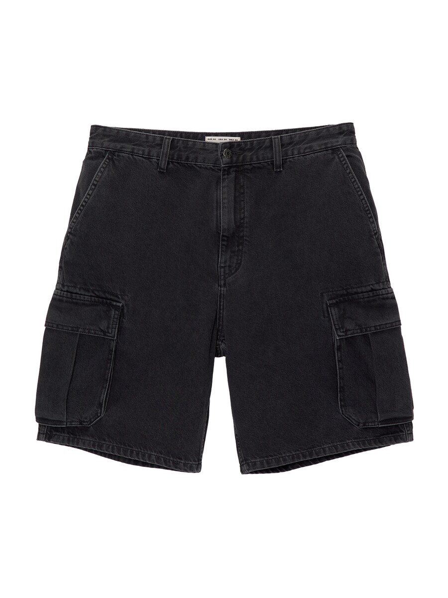 

Джинсы-карго свободного кроя Pull&Bear, черный деним
