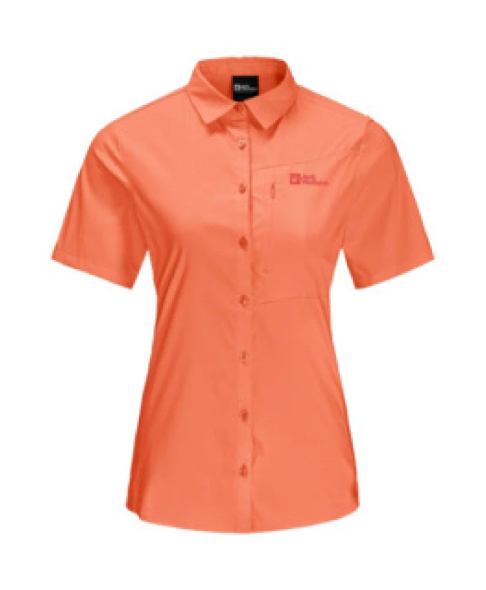 

Женская футболка с круглым вырезом цвета гуавы Jack Wolfskin, оранжевый