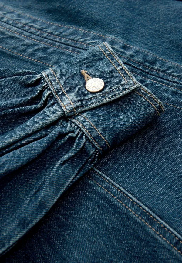 

Джинсовое платье прямого кроя с длинными рукавами Next, Denim Dark Blue