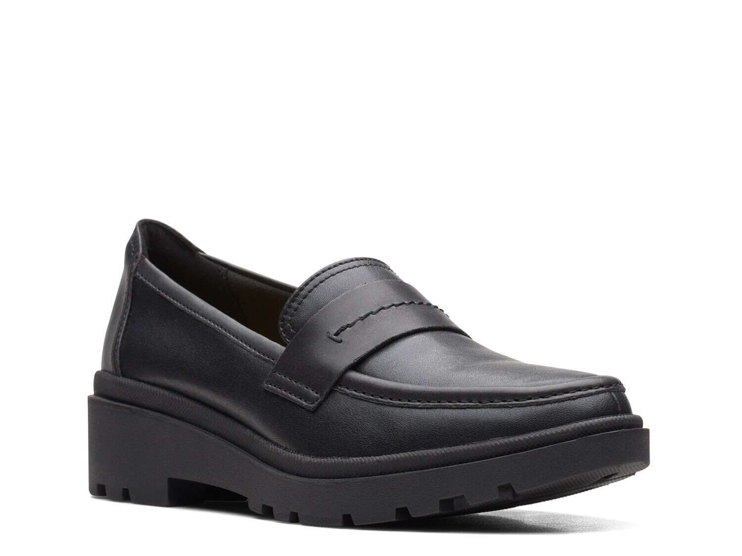 Лоферы кожаные Calla Ease Clarks, черный