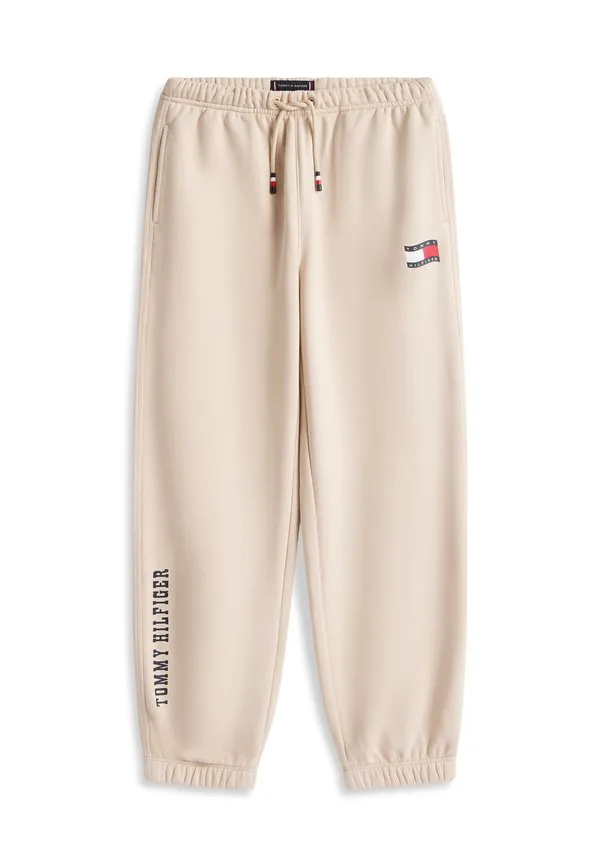 Спортивные штаны из махровой ткани с волнистым логотипом в виде флага Tommy Hilfiger, Classic Beige — фото 4