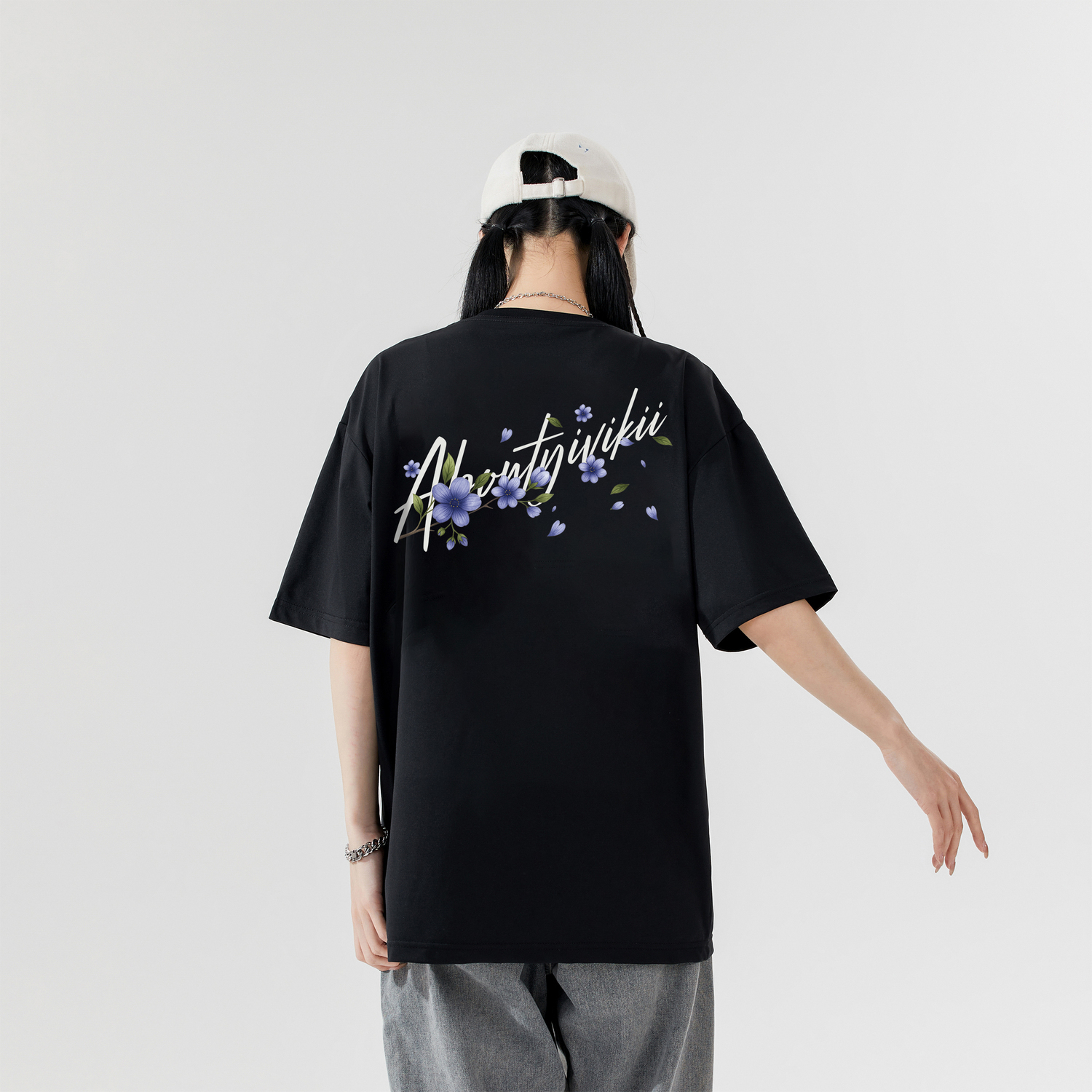 

Футболка с коротким рукавом унисекс YIVIKII, черный