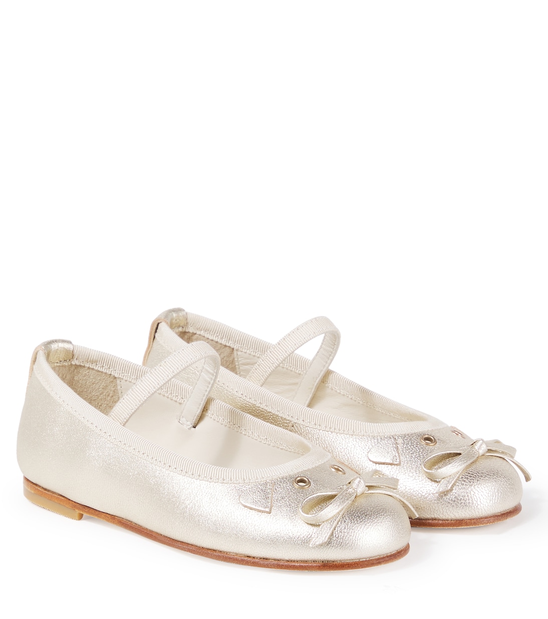 

Балетки Joie из металлизированной кожи Bonpoint, Or