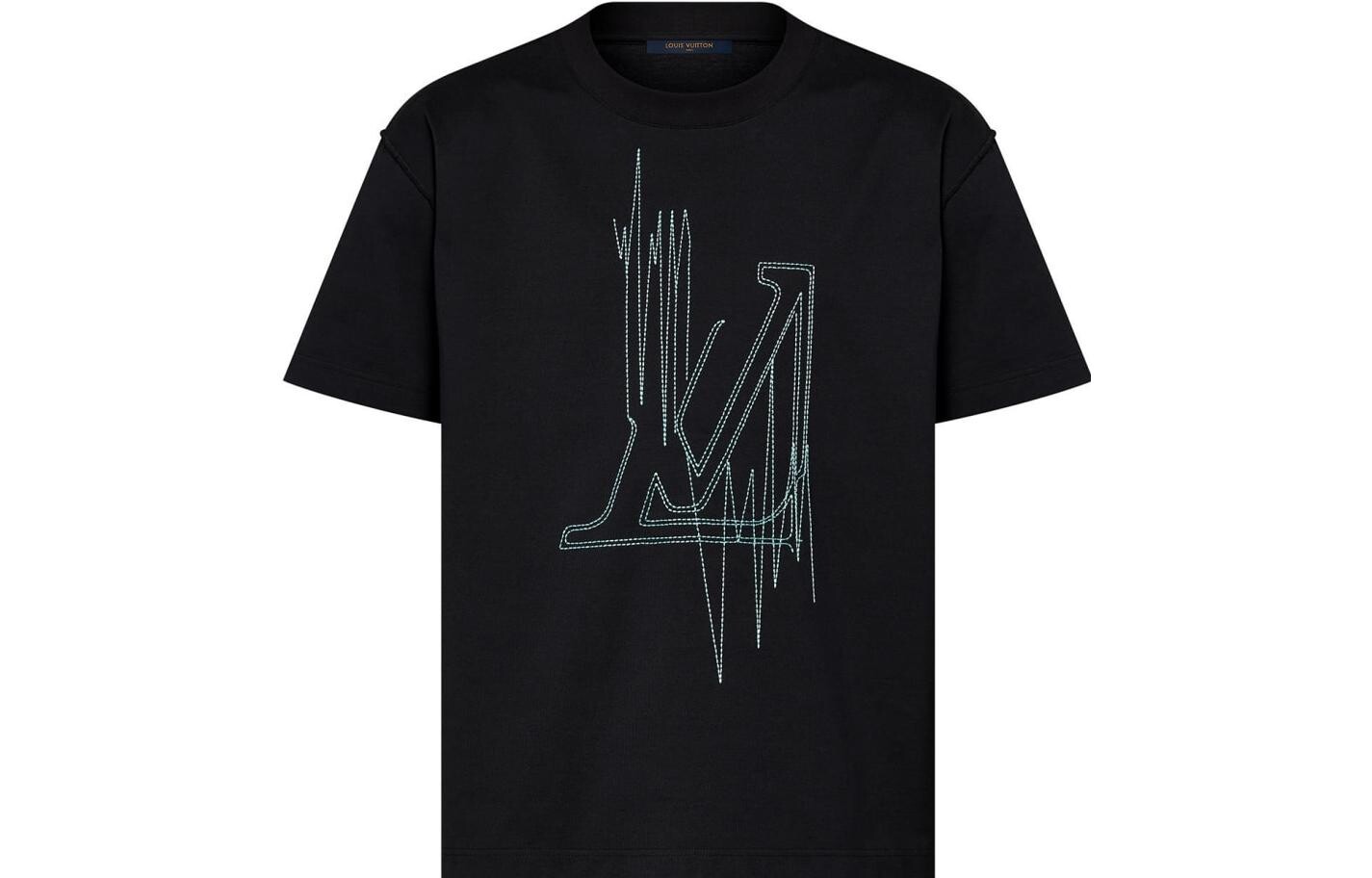 

Новые квартальные продукты LV T-shirt Men Louis Vuitton, черный