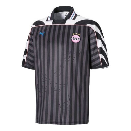 

Футболка x ks jersey stripe splicing short sleeve polo black Puma, черный